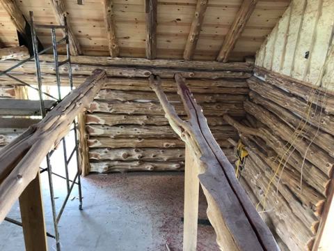 Sticks & Stones hand-notched cedar log cabin work