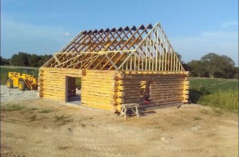 Sticks & Stones hand-notched cedar log cabin work