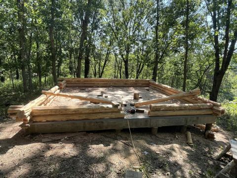 Sticks & Stones hand-notched cedar log cabin work
