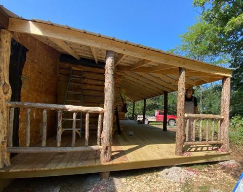 Sticks & Stones hand-notched cedar log cabin work