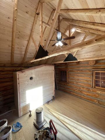 Sticks & Stones hand-notched cedar log cabin work