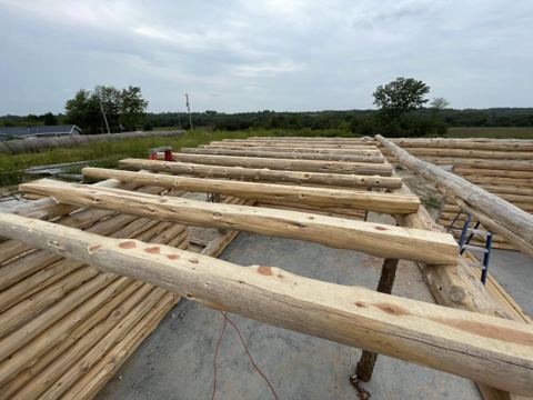 Sticks & Stones hand-notched cedar log cabin work