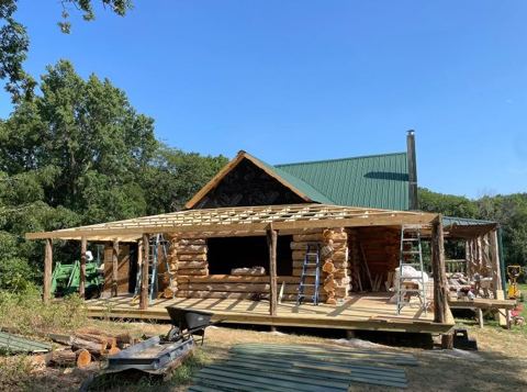 Sticks & Stones hand-notched cedar log cabin work
