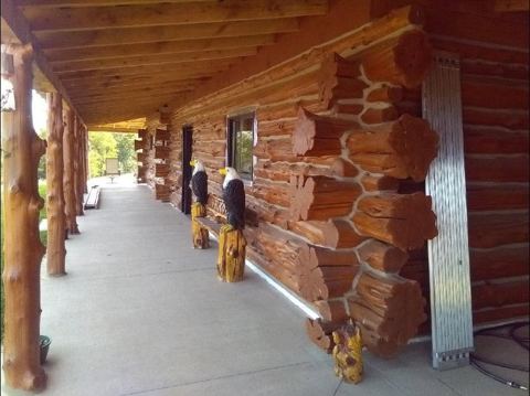 Sticks & Stones hand-notched cedar log cabin work