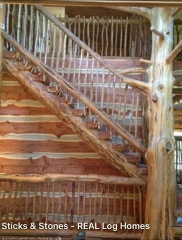 Sticks & Stones hand-notched cedar log cabin work