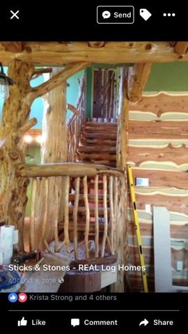 Sticks & Stones hand-notched cedar log cabin work