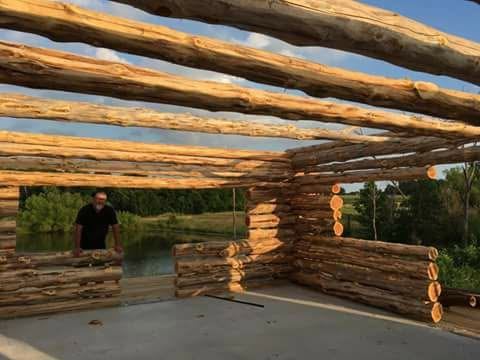 Sticks & Stones hand-notched cedar log cabin work