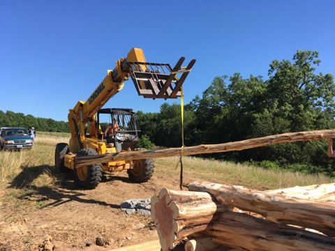 Sticks & Stones hand-notched cedar log cabin work