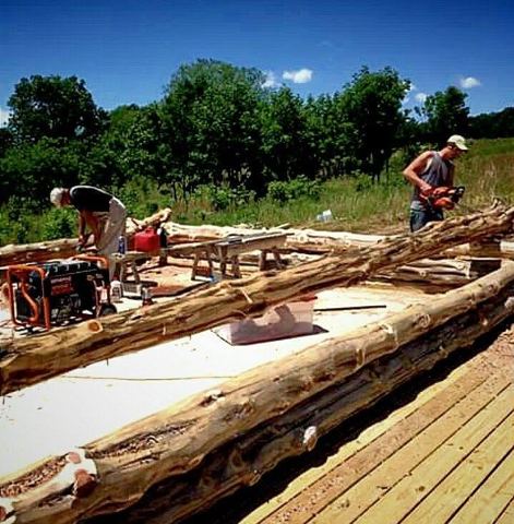 Sticks & Stones hand-notched cedar log cabin work