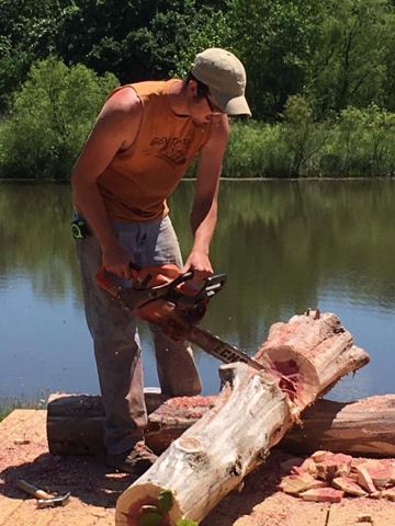 Sticks & Stones hand-notched cedar log cabin work