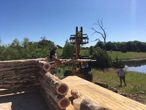Sticks & Stones hand-notched cedar log cabin work