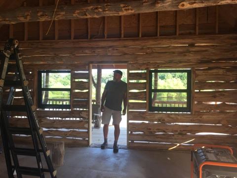 Sticks & Stones hand-notched cedar log cabin work