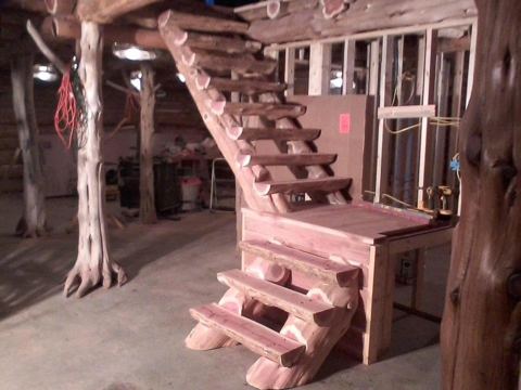Sticks & Stones hand-notched cedar log cabin work