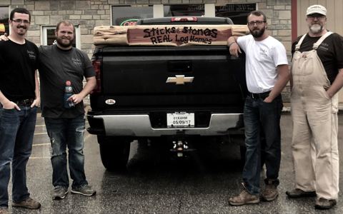 Sticks & Stones hand-notched cedar log cabin work