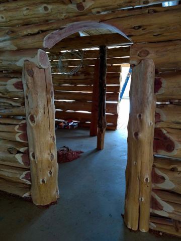 Sticks & Stones hand-notched cedar log cabin work