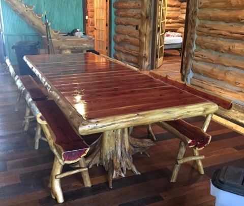 Sticks & Stones hand-notched cedar log cabin work
