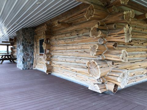 Sticks & Stones hand-notched cedar log cabin work
