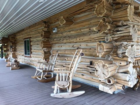 Sticks & Stones hand-notched cedar log cabin work